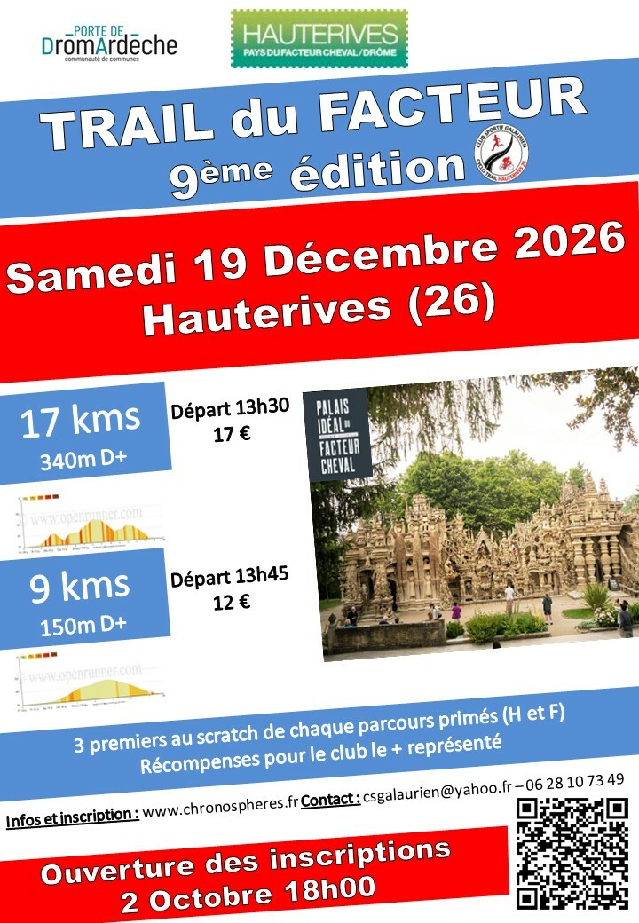 Trail du Facteur 2026 - Ouverture des inscriptions