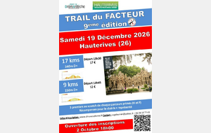 Trail du Facteur 2026 - Ouverture des inscriptions